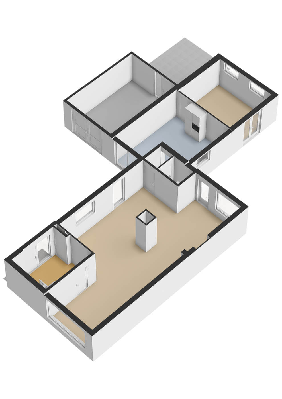 201_Begane grond - 3D