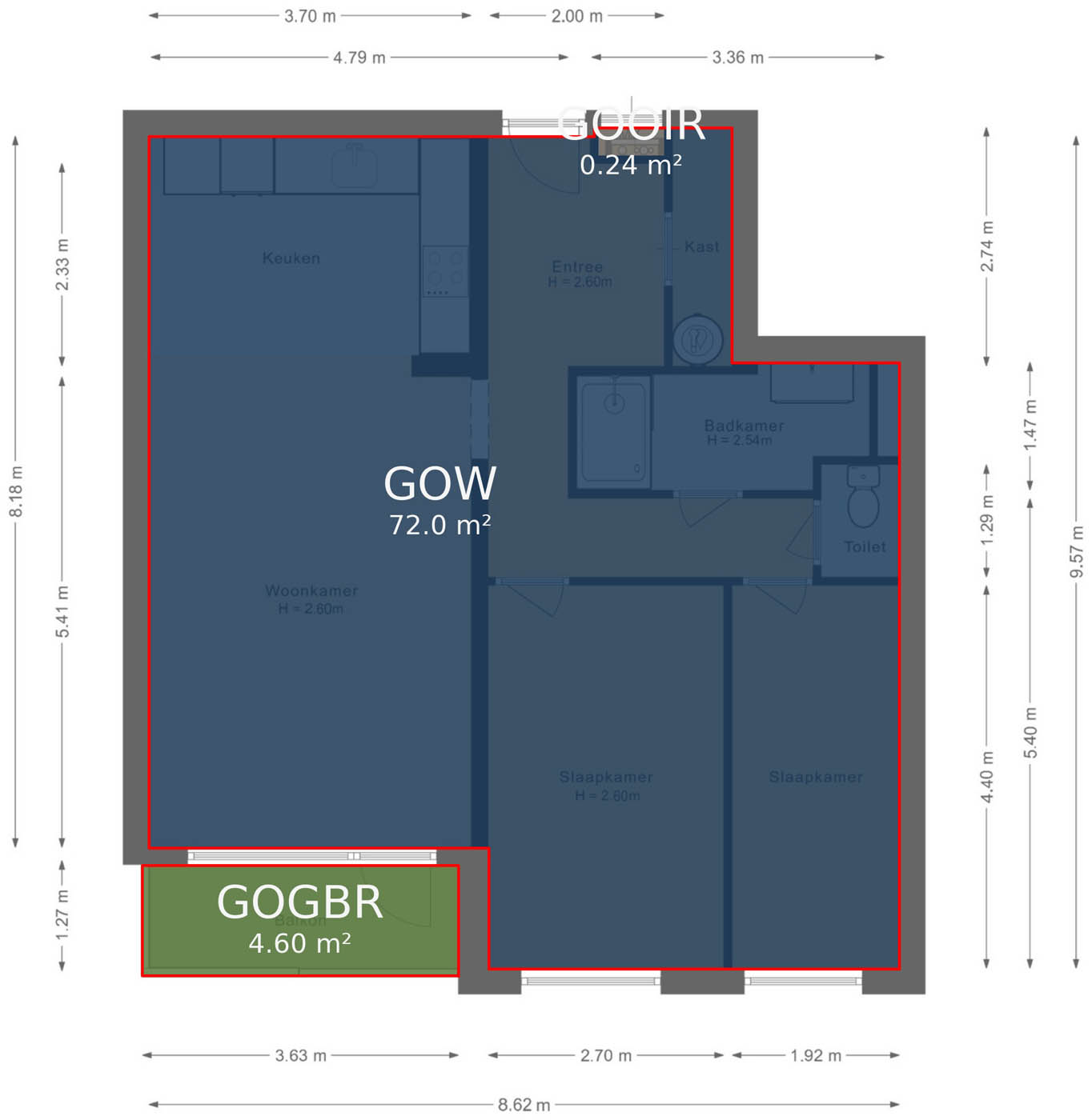 202_Appartement - markings