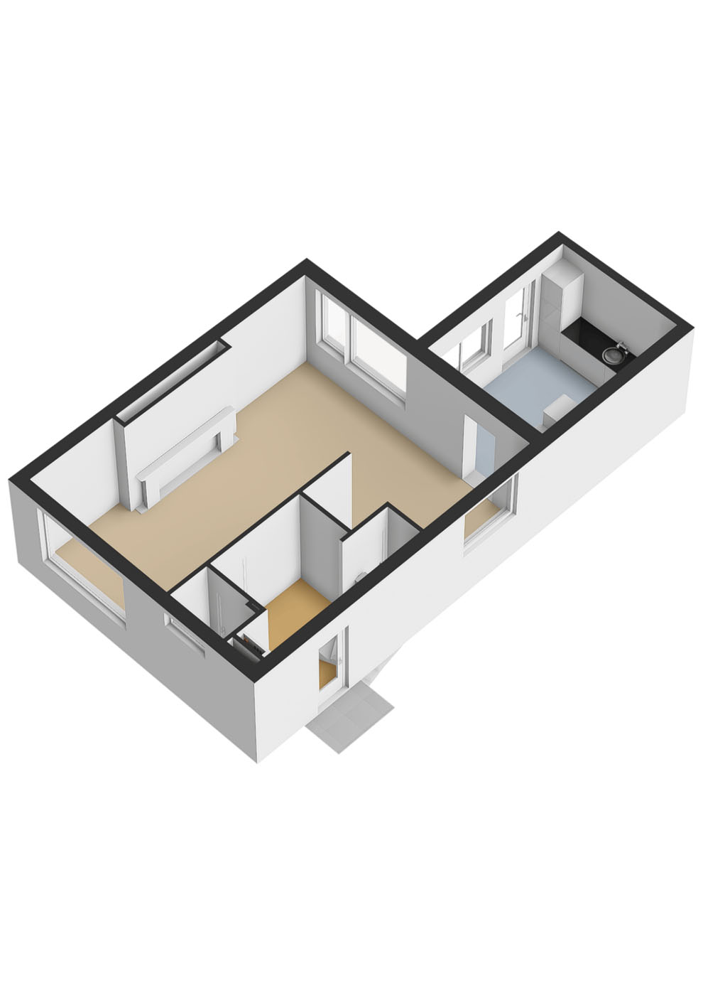 201_Begane grond - 3D