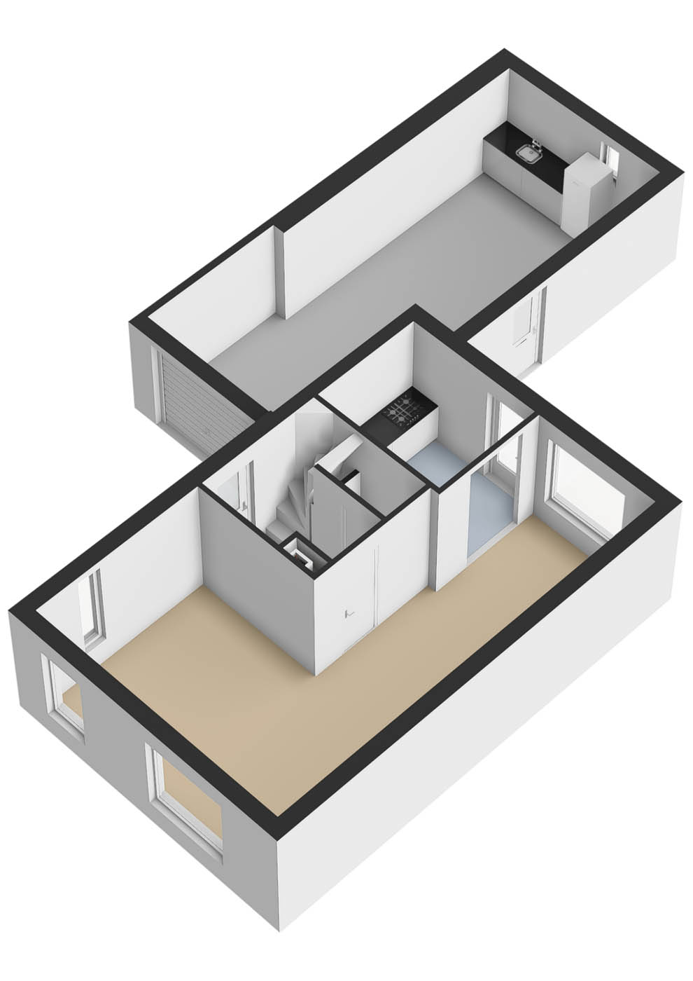 201_Begane grond - 3D